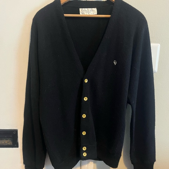Dior | Sweaters | Christian Dior Black Cardigan Vintage | Poshmark